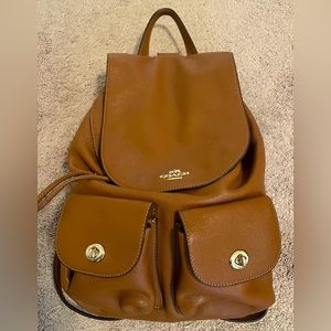 Coach mini backpack brown leather